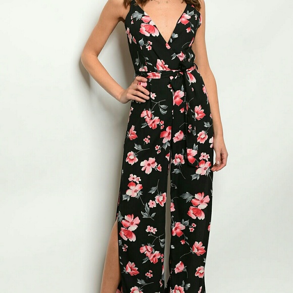 Multi floral print jumpsuit ( 2 LEFT ) - Picture 2 of 3
